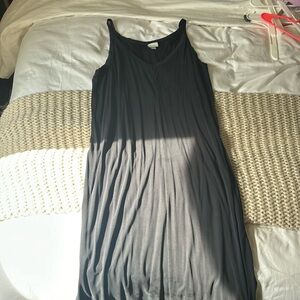 Black tank dress with slit